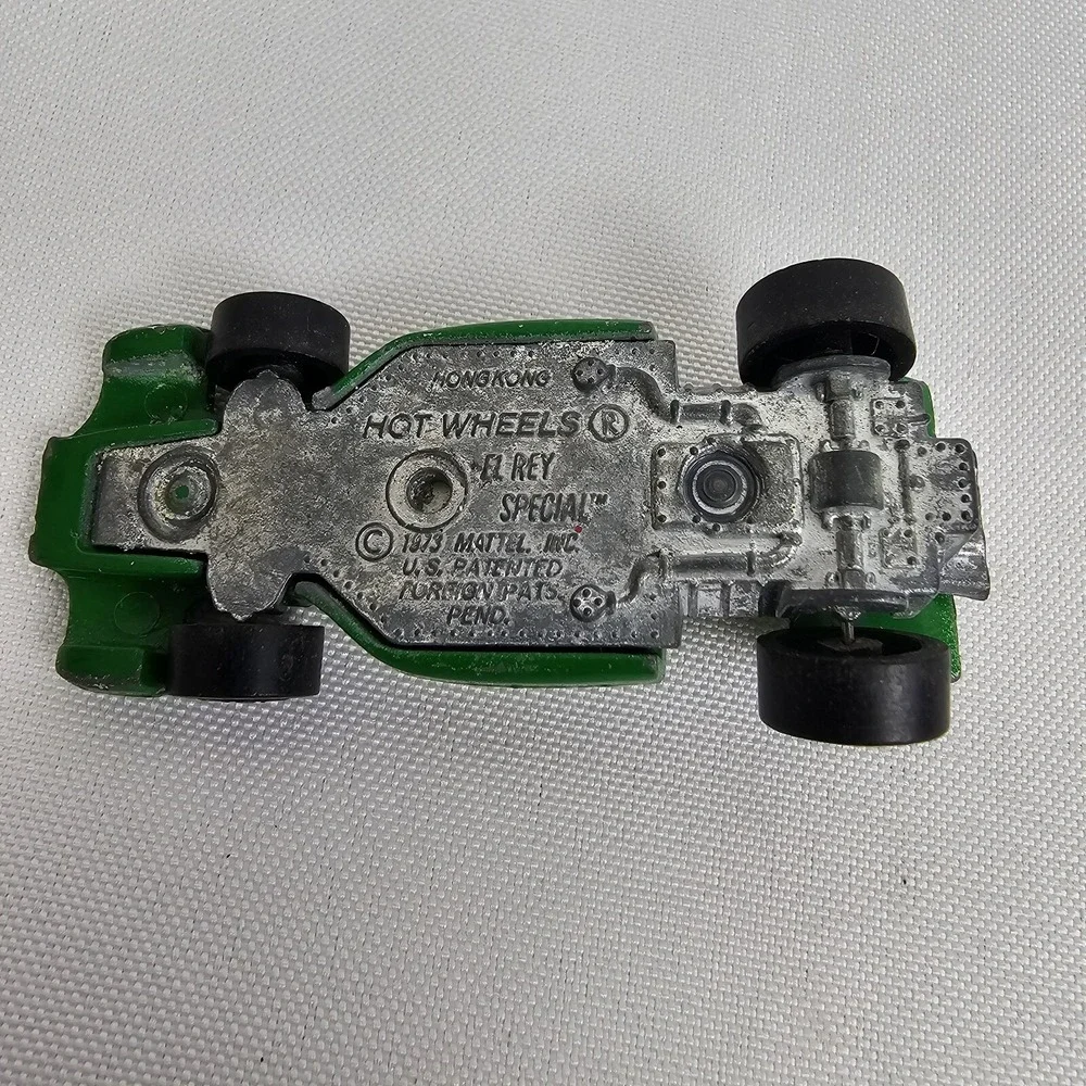 Vintage Hot Wheels Redline 1973 El Rey Special Dunlop Green Hong Kong Bent axel - Picture 6 of 8
